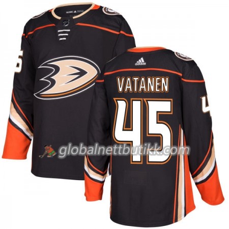 Anaheim Ducks Hockeydrakt Sami Vatanen 45 2017-2018 Svart Adidas Authentic - Herre